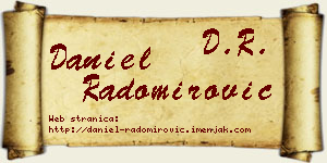Daniel Radomirović vizit kartica